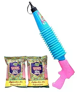 Magic Gulal Gun | Free Refillable Holi Pichkari with 2 Herbal Color Refills (2 x 80G) Magic Gulal Gun | Free Refillable Holi Pichkari with 2 Herbal Color Refills (2 x 80G)