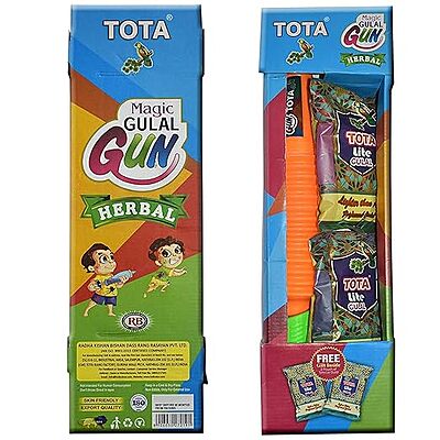 Magic Gulal Gun | Free Refillable Holi Pichkari with 2 Herbal Color Refills (2 x 80G) Magic Gulal Gun | Free Refillable Holi Pichkari with 2 Herbal Color Refills (2 x 80G)
