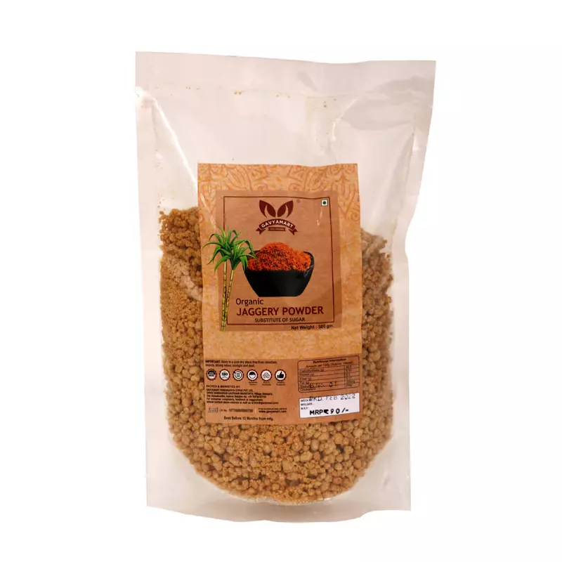 Organic Jaggery Powder 500 Gm Organic Jaggery Powder 500 Gm