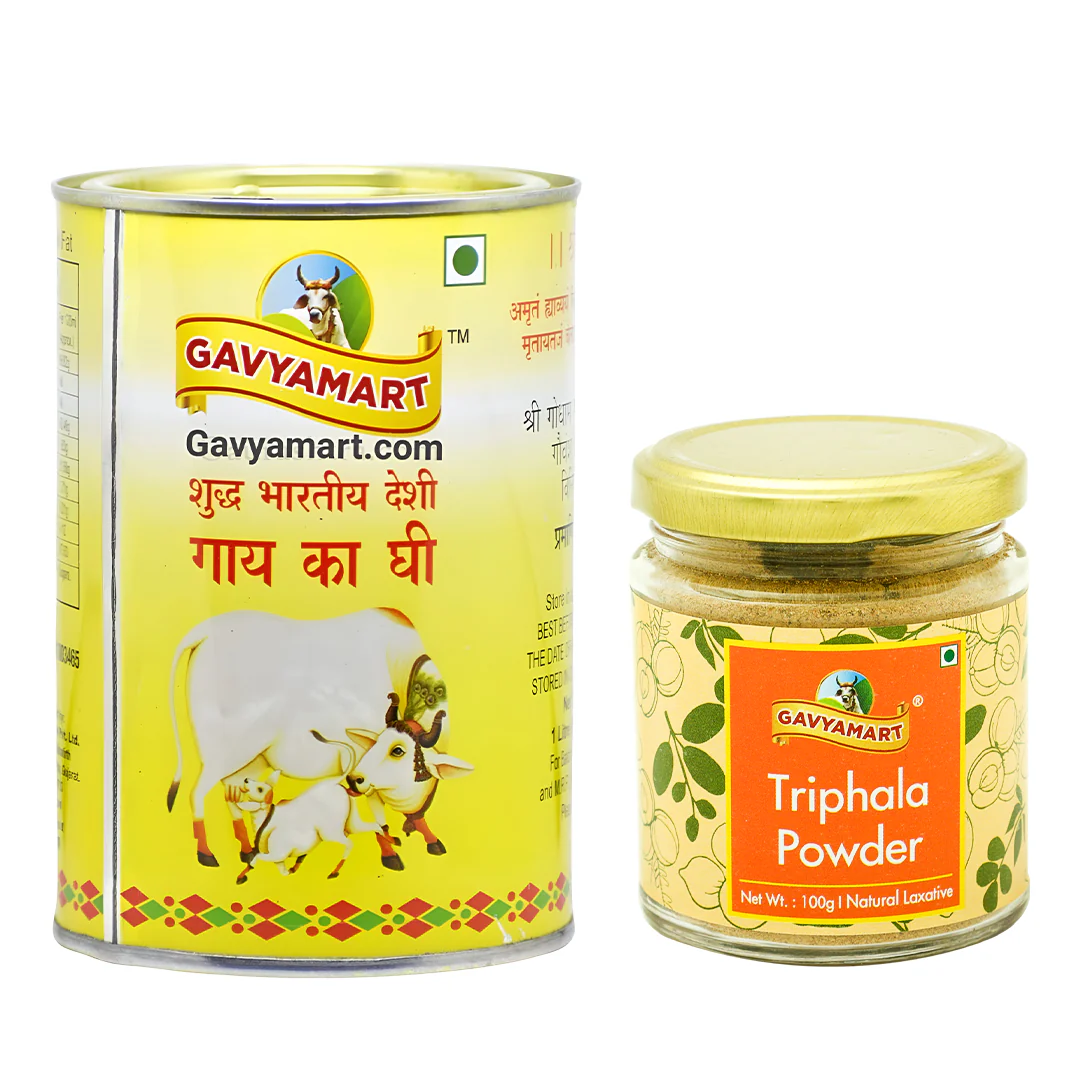 Desi Cow A2 Ghee (1L)+Triphala Churn Desi Cow A2 Ghee (1L)+Triphala Churn