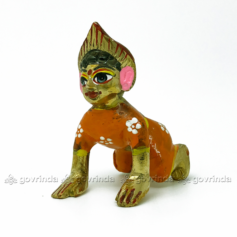 Radha Idol Orange with Makeup | Bal Radha Rani Ji | Baby Radha Rani (Height: 3" No. 3) Radha Idol Orange with Makeup | Bal Radha Rani Ji | Baby Radha Rani (Height: 3" No. 3)
