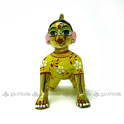 Radha Idol Yellow with Makeup | Bal Radha Rani Ji | Baby Radha Rani (Height: 2" No. 2) Radha Idol Yellow with Makeup | Bal Radha Rani Ji | Baby Radha Rani (Height: 2" No. 2)
