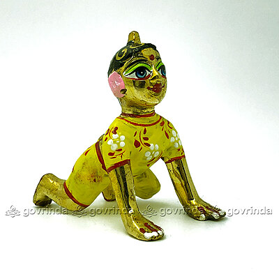 Radha Idol Yellow with Makeup | Bal Radha Rani Ji | Baby Radha Rani (Height: 2" No. 2) Radha Idol Yellow with Makeup | Bal Radha Rani Ji | Baby Radha Rani (Height: 2" No. 2)