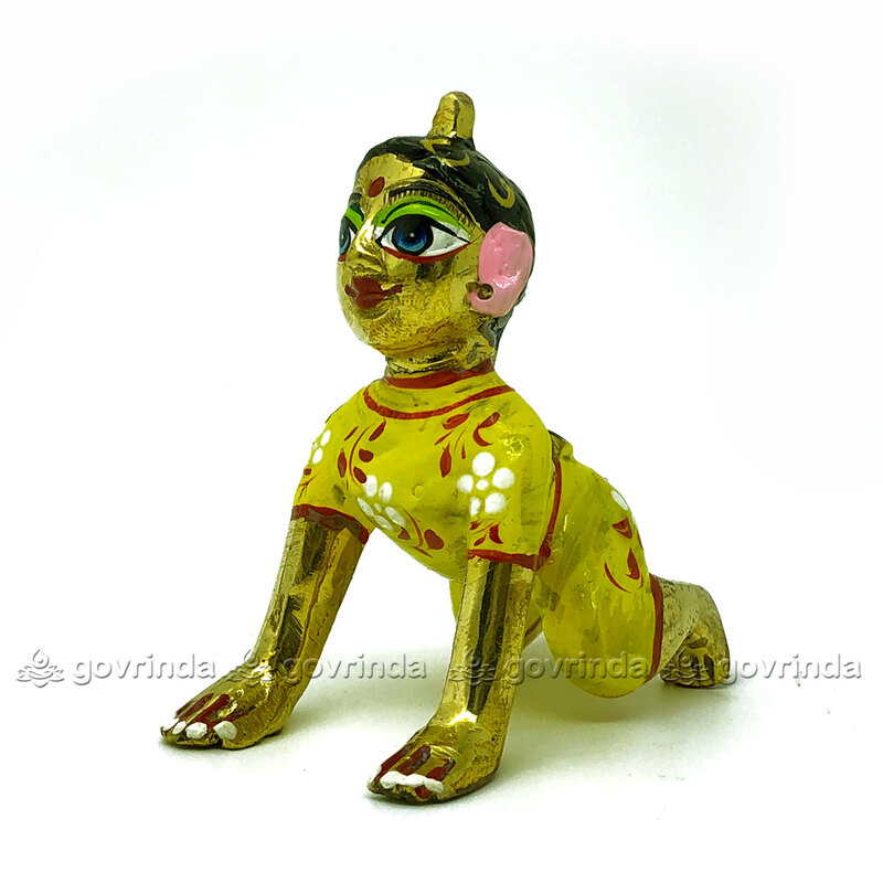 Radha Idol Yellow with Makeup | Bal Radha Rani Ji | Baby Radha Rani (Height: 2" No. 2) Radha Idol Yellow with Makeup | Bal Radha Rani Ji | Baby Radha Rani (Height: 2" No. 2)
