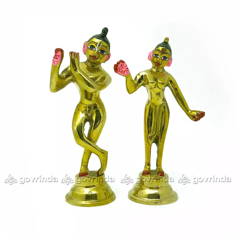 Radha Krishna Brass | Yellow | Puja Sringar Idol / Radha Krishna Yougal Sarkar Puja Idol (7 inch) Radha Krishna Brass | Yellow | Puja Sringar Idol / Radha Krishna Yougal Sarkar Puja Idol (7 inch)