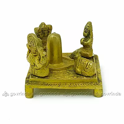 Lord Shiv parivar with Shivling / Brass Idol / Diwali Gift / Shiv Parvati Nandi Kartikey Lord Shiv parivar with Shivling / Brass Idol / Diwali Gift / Shiv Parvati Nandi Kartikey