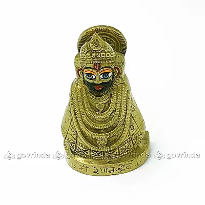 Baba Khatu Shyam ji Idol Statue Showpiece for Home and Pooja Decoration | Khatu Shyam Murti for Home and Car Dashboard | Gifting (Gold, 5 Inches) Baba Khatu Shyam ji Idol Statue Showpiece for Home and Pooja Decoration | Khatu Shyam Murti for Home and Car Dashboard | Gifting (Gold, 5 Inches)