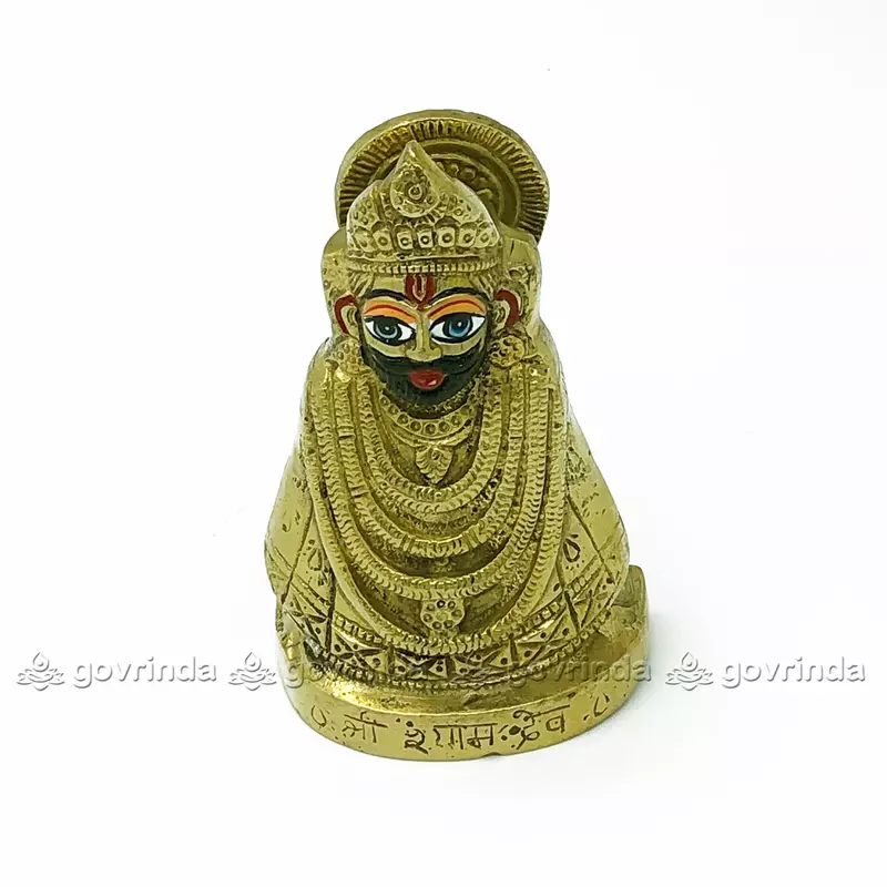 Baba Khatu Shyam ji Idol Statue Showpiece for Home and Pooja Decoration | Khatu Shyam Murti for Home and Car Dashboard | Gifting (Gold, 5 Inches) Baba Khatu Shyam ji Idol Statue Showpiece for Home and Pooja Decoration | Khatu Shyam Murti for Home and Car Dashboard | Gifting (Gold, 5 Inches)