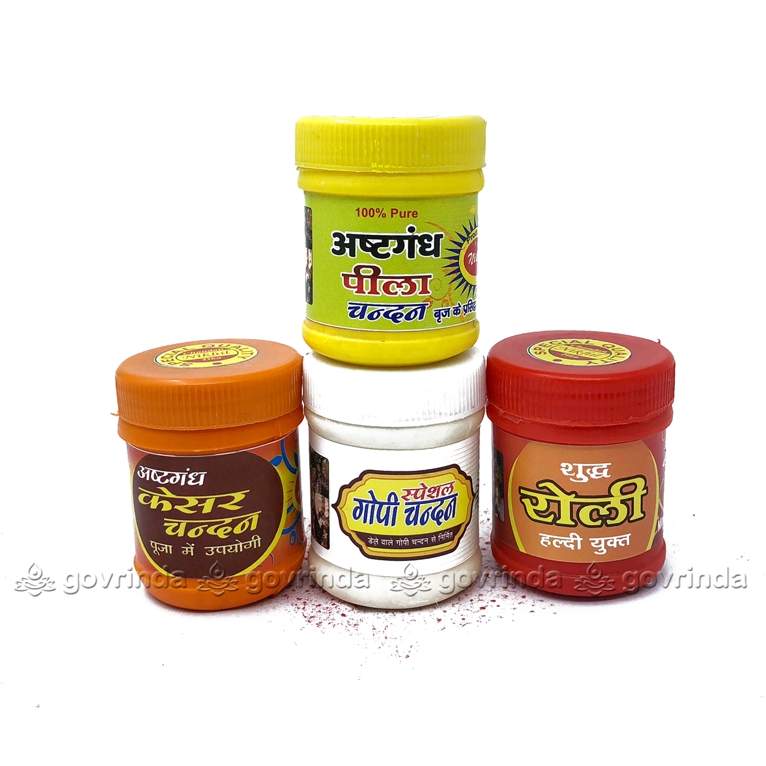 Combo Pack of Nikhil chandan | Roli Haldi Yukta, Astagandha, Keshar, Gopi Chandan & Tika Stamp 11 | Pitambari | Jholi Bag Combo Pack of Nikhil chandan | Roli Haldi Yukta, Astagandha, Keshar, Gopi Chandan & Tika Stamp 11 | Pitambari | Jholi Bag
