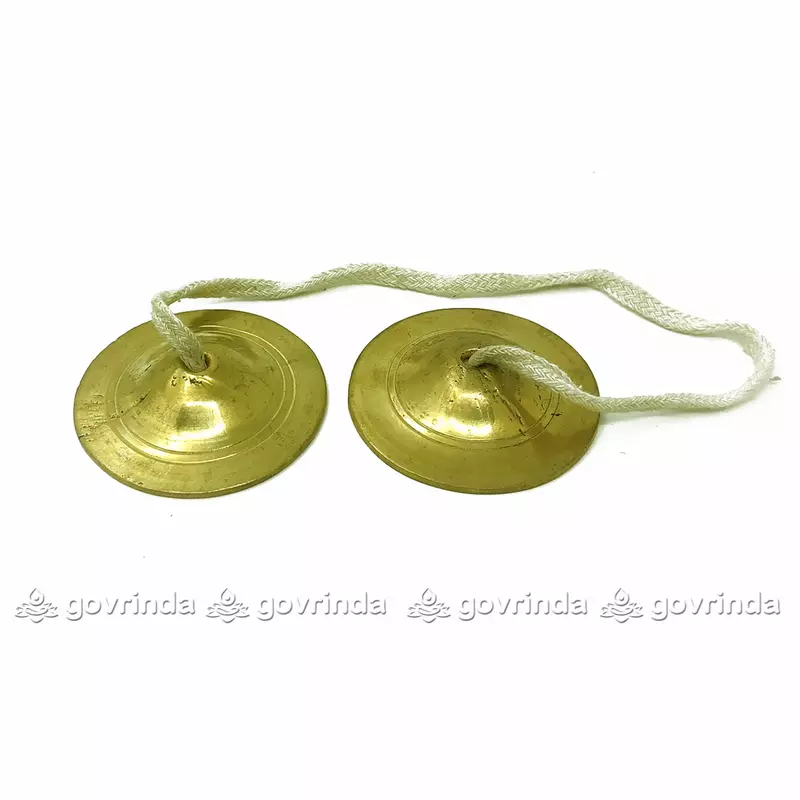 Manjira/Gini/Hand Cymbals | Brass Yellow | Pooja Aarti and for all Worship Events Manjira/Gini/Hand Cymbals | Brass Yellow | Pooja Aarti and for all Worship Events